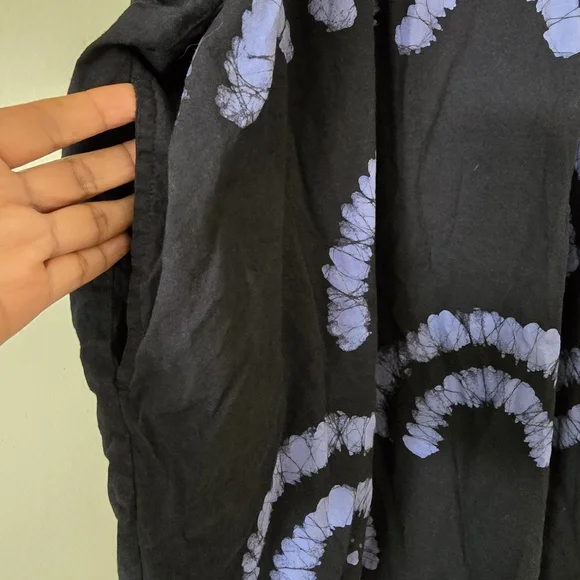 MARKET PLACE Hand Work Of India  Black and Purple Women's Tunnic One Size Cotton - Picture 3 of 9